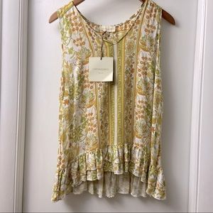 Cynthia Rowley ruffle tank brand new with tags size small